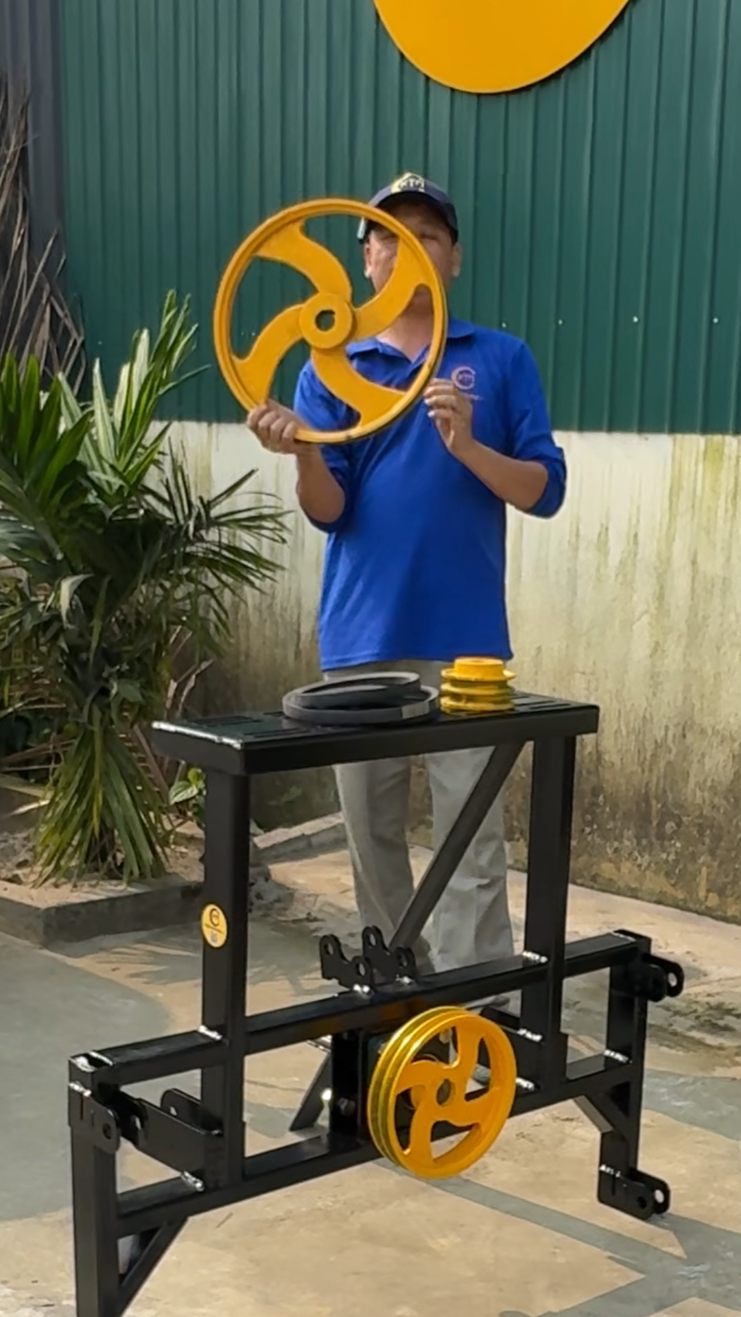 Puly lớn chạy máy phát điện - Bơm nước - Bơm van thể - Tăng tốc